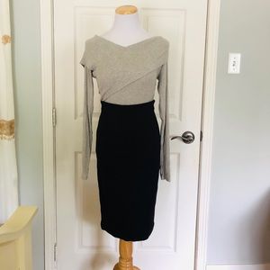 Wilfred Body Con Black Skirt